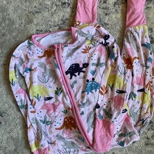 Little Sleepies Pink Dinosaur Pajama Set